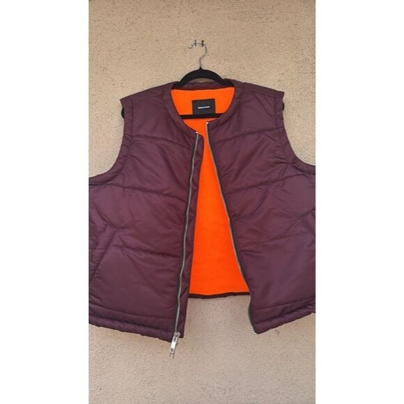 Daniel Patrick Medium Vest Zip Down Wine New Designer Men's - Picture 1 of 6